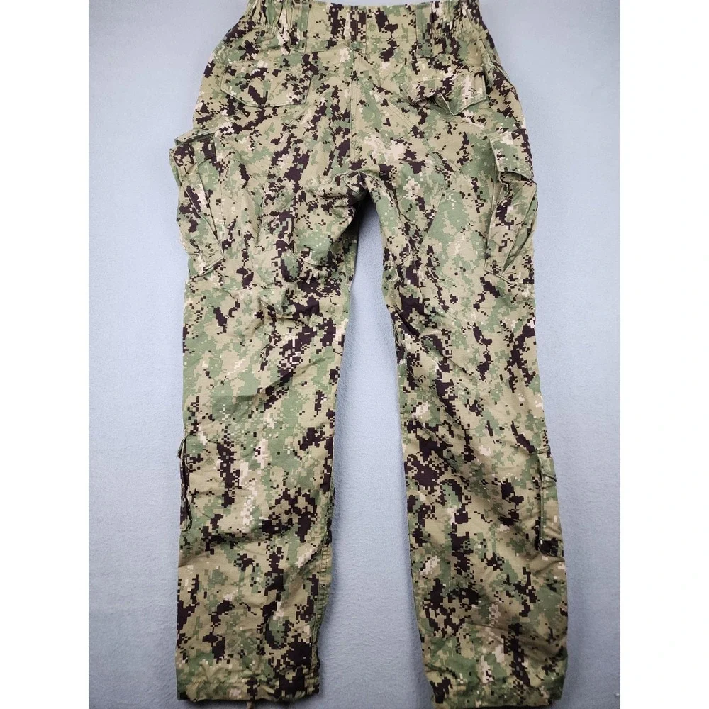 US Navy Seals Pants Mens Med Long 33x33 Green NWU Type III Camo Cargo Navy Work